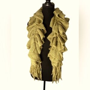 Wooden Ships Stylish Warm Durable Trendy Versatile Tan Brown Scarf Outerwear